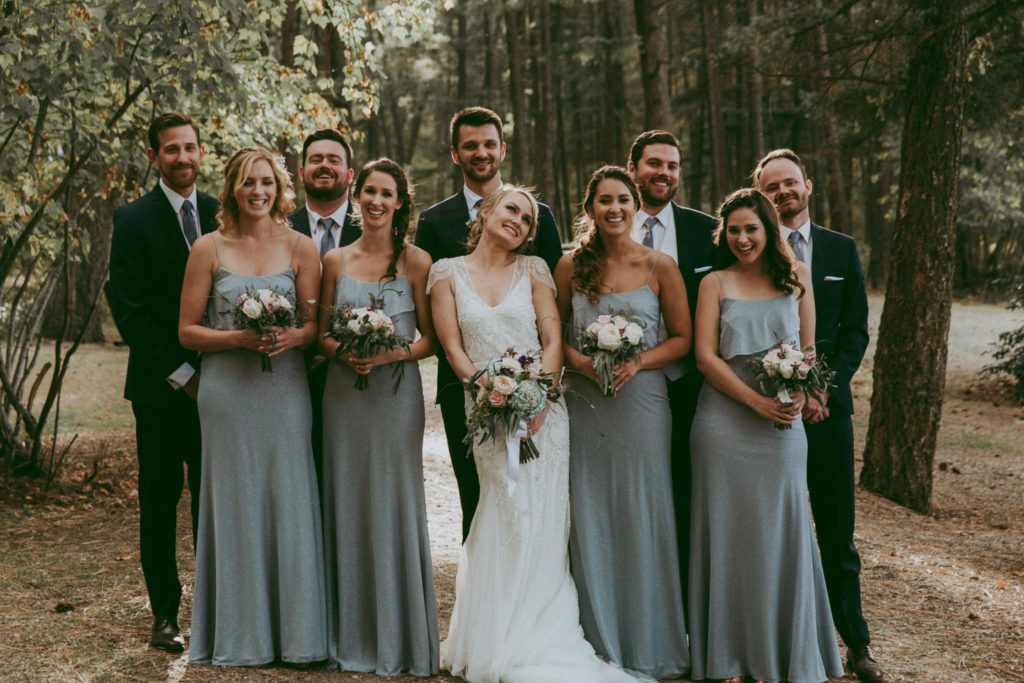 Bride, groom, bridesmaids, groomsmen Bridal party