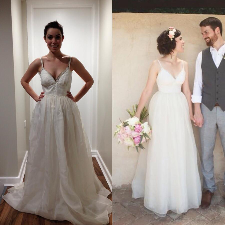 Before And After Sarah Tai Bridal  Alterations 