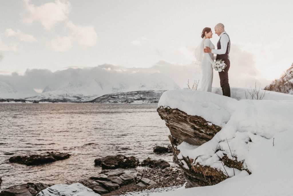 Wedding location in Norway. Wedding dress alterations by Sarah Tai Bridal